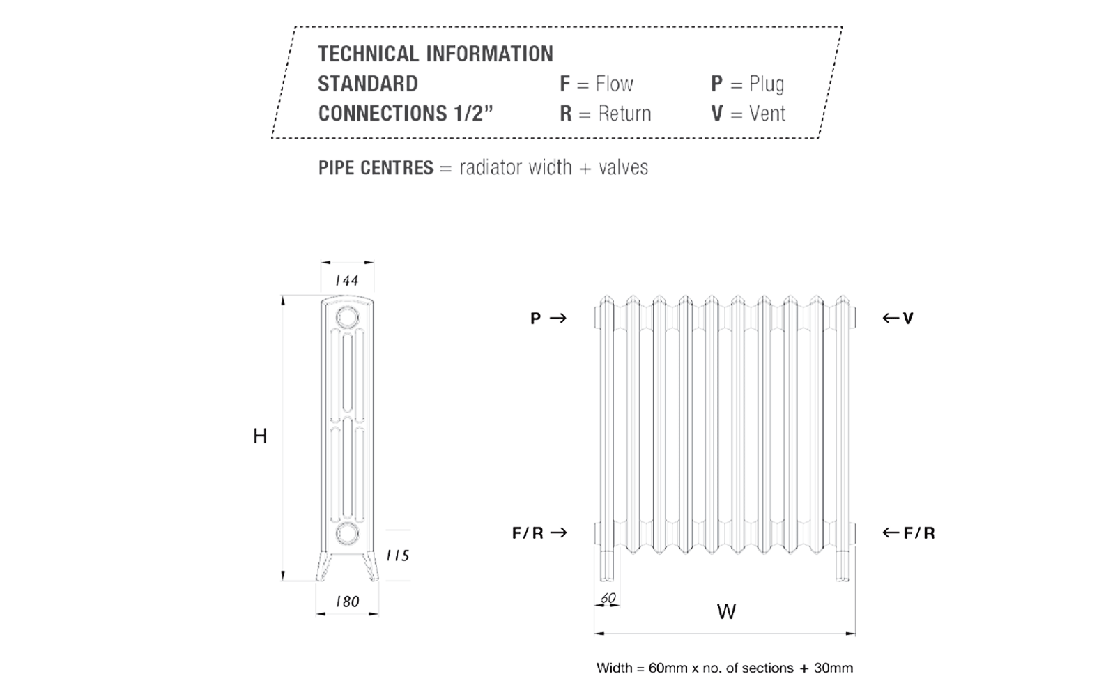 4 Column Cast Iron -