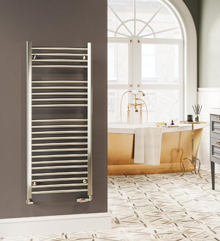 Metro towel ladder in classic bathroom
